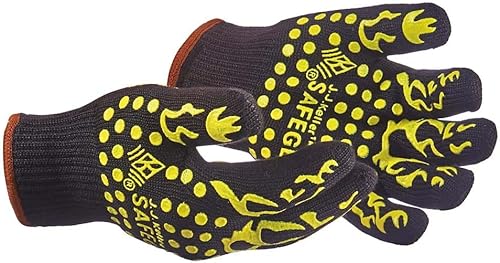 J. J. Keller & Associates, Inc. SAFEGEAR - Guantes de trabajo resistentes al calor nivel 3, EN 407, carcasa de aramida, puntos de silicona para disponible en Yaxa Peru