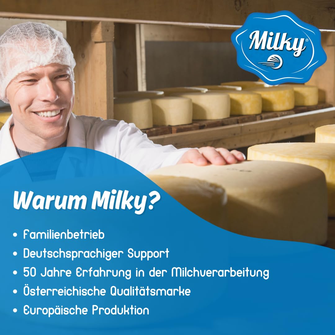 Milky Käseform Vorteilspackung – Lebensmittelechte und BPA-freie Käse Korbform für Weichkäse & Schnittkäse – Kleinere Käseform für gleichmäßige Reifung – Wiederverwendbare Käseformen