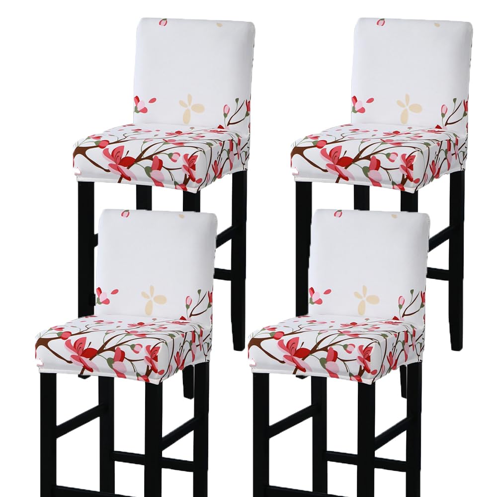 Housse de chaise de bar haut extensible au design épuré pour salle à manger