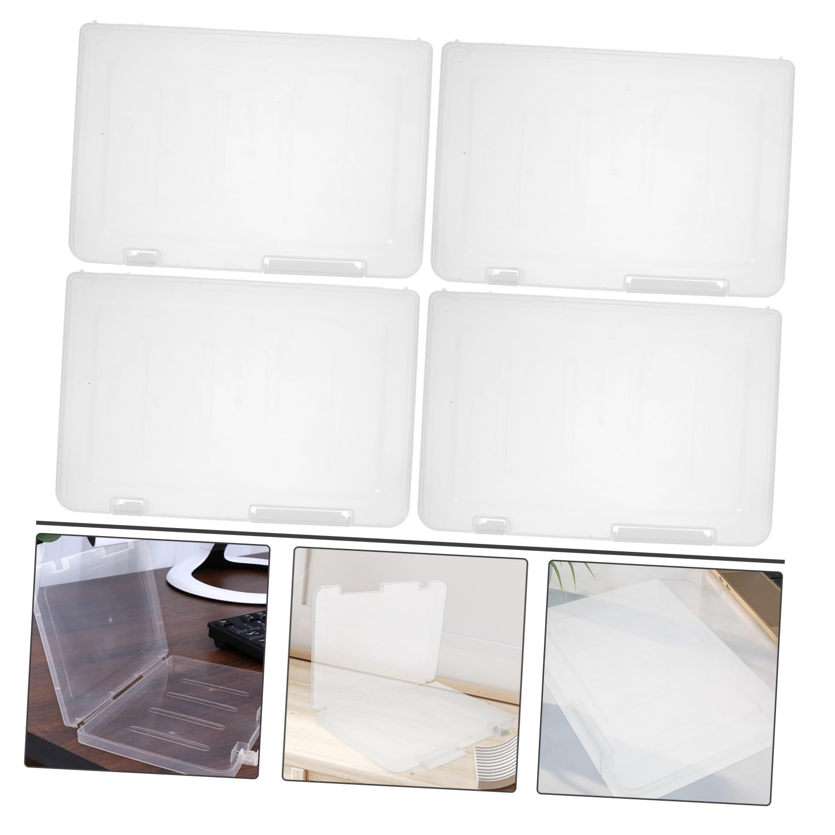 Zeitschriftenaufbewahrungsbox Packung Pp Transparent Tragbar mit Deckel