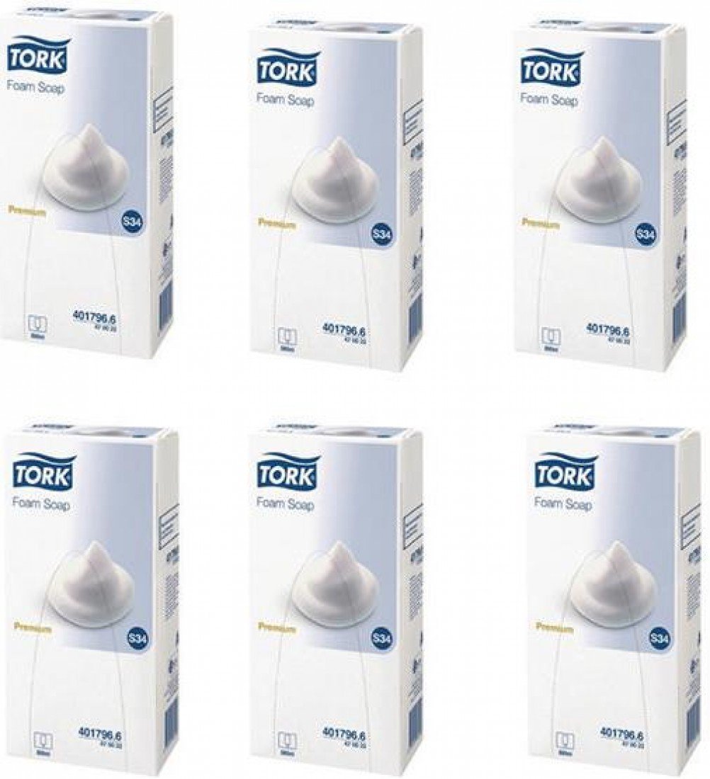 TORK 4700220 Loción de manos, jabón de espuma, 0,8 L (paquete de 6)