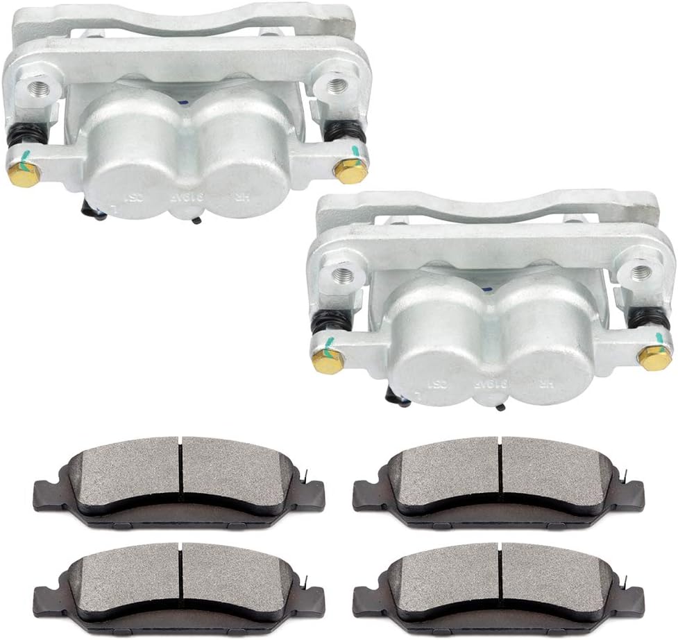 SCITOO Front Brake Calipers with Pads - Calipers With Bracket & Brake Pad 18-B4919A 18-B4918A Compatible For Chevy For Express 1500 2007-2017,For GMC For Savana 1500 2008-2017