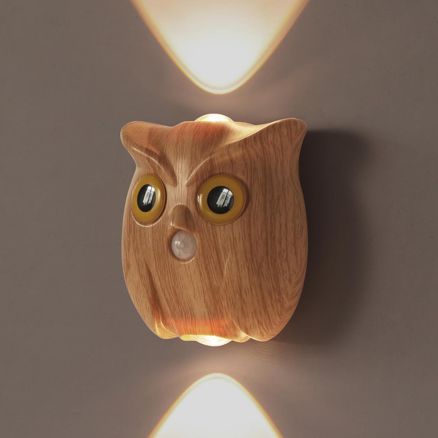Owl‑Shaped Wireless Motion Sensor LED Wall Night Light, Up‑Down Lighting