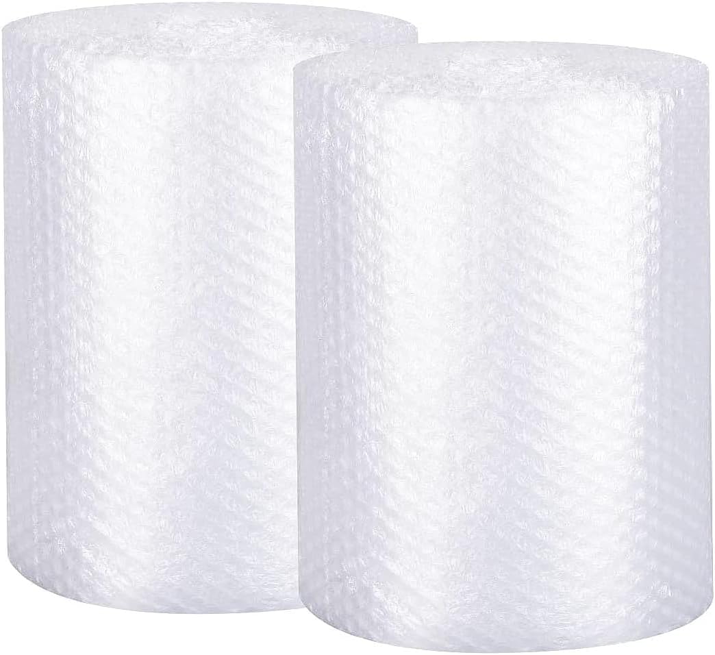 packbabol Bubble Cushioning Wrap Rolls 2-Pack, 17 Inch x 72 Feet 3/16" Air Bubble, Bubble Moving Wrap for Packing, Moving Supplies, Small business