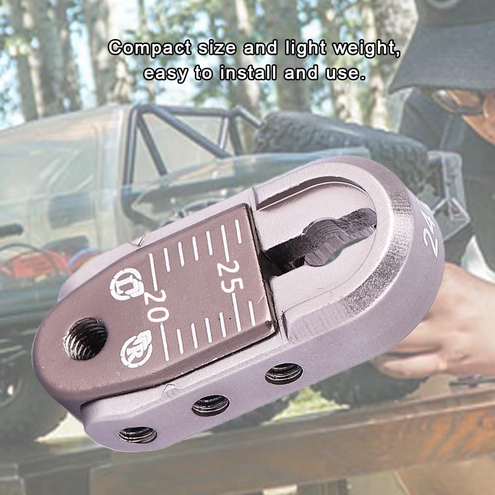 Bras de direction servo avec dents en alliage d'aluminium 24T pour modèle de voiture RC 1/8 1/10 (Couleur titane (N10308T