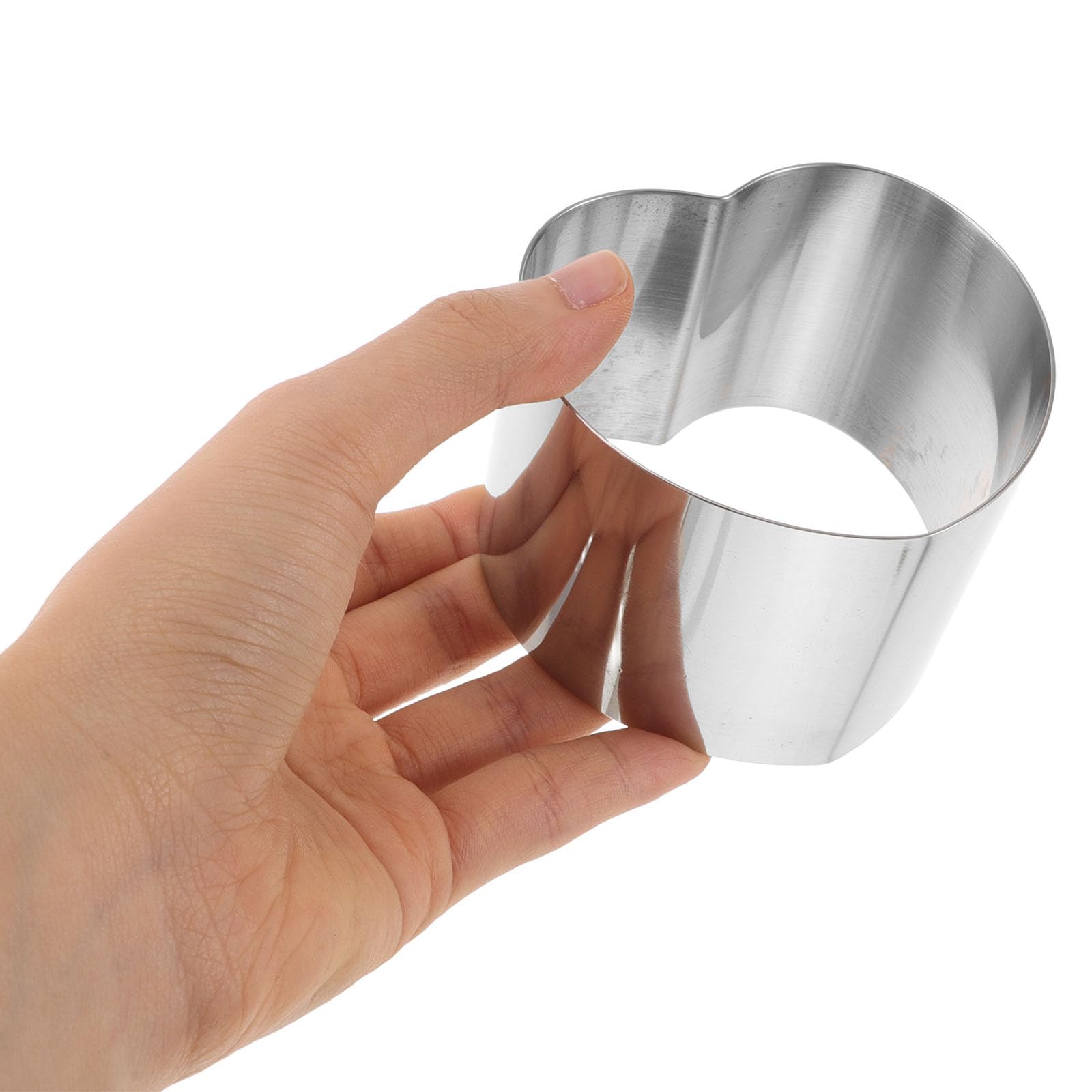 Cabilock Moule Coeur INOX pour Gateau Moule Mousse Acier Inoxydable Patisserie sans Soudure Accessoire de Cuisson pour Desserts