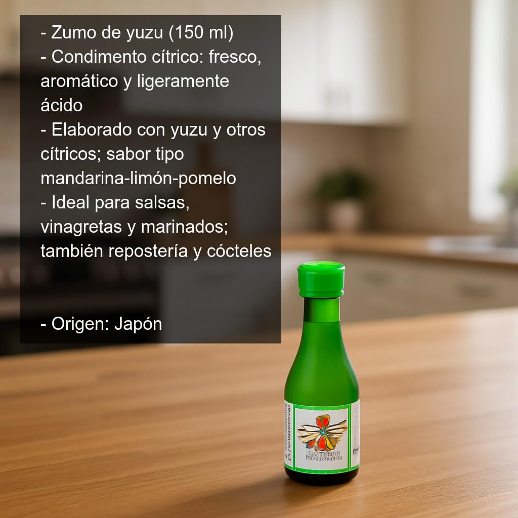 Zumo de Yuzu 150 ml condimento cítrico para cocina japonesa salsas y marinados