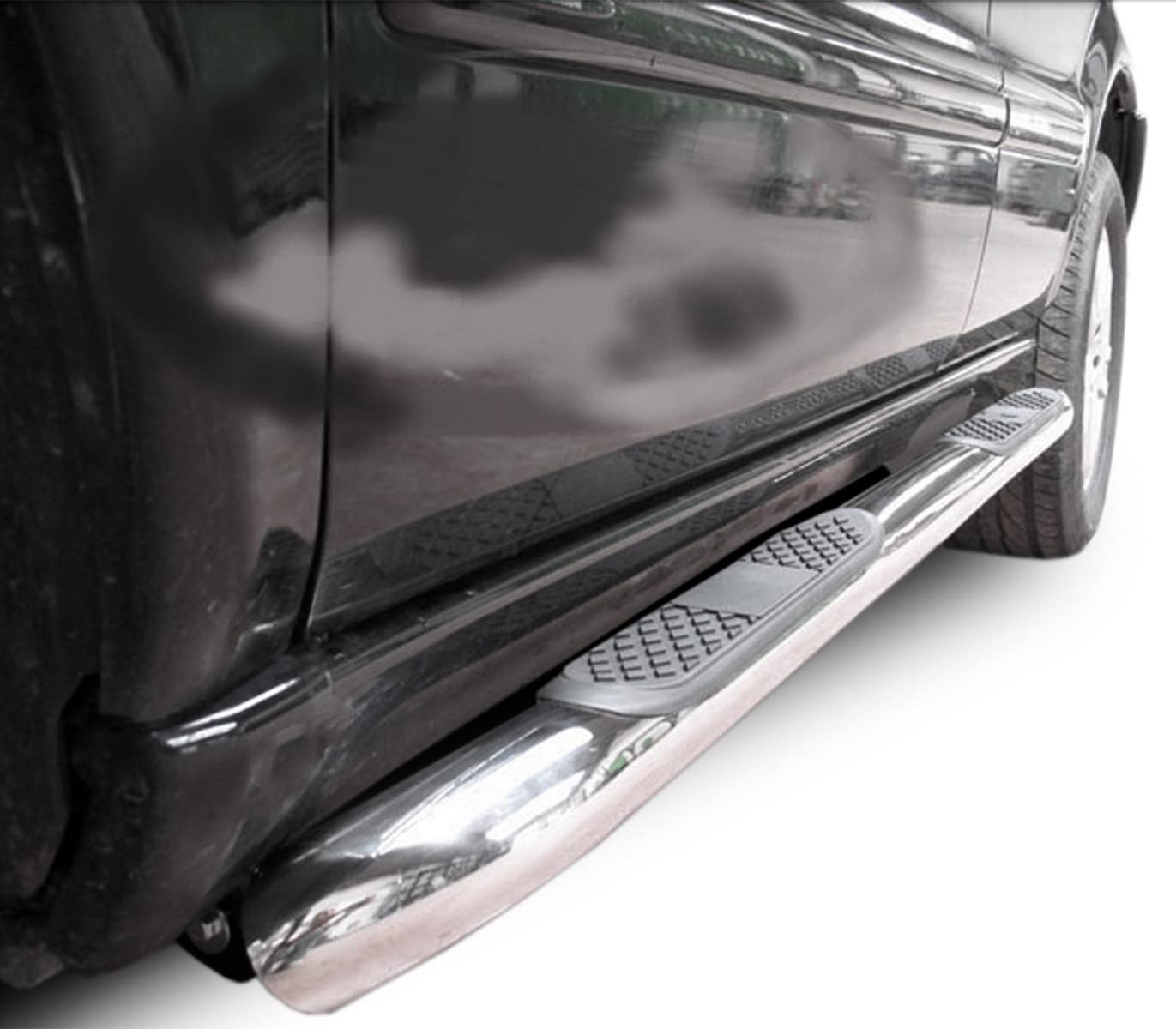 J&J AUTOMOTIVE Marche-Pieds Latéraux pour Mercedes Classe ML W163 1998-2005, Tubes de Protection, Lot de 2 Pcs (Gauche et Droite), Kit de Fixation Inclus