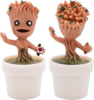 simyron Groot Figure - I am Groot Action Figure Guardians of The Galaxy Groot Figure Ornament Q version Groot Cosbaby Toy tree man Creative Car Accessories Figure