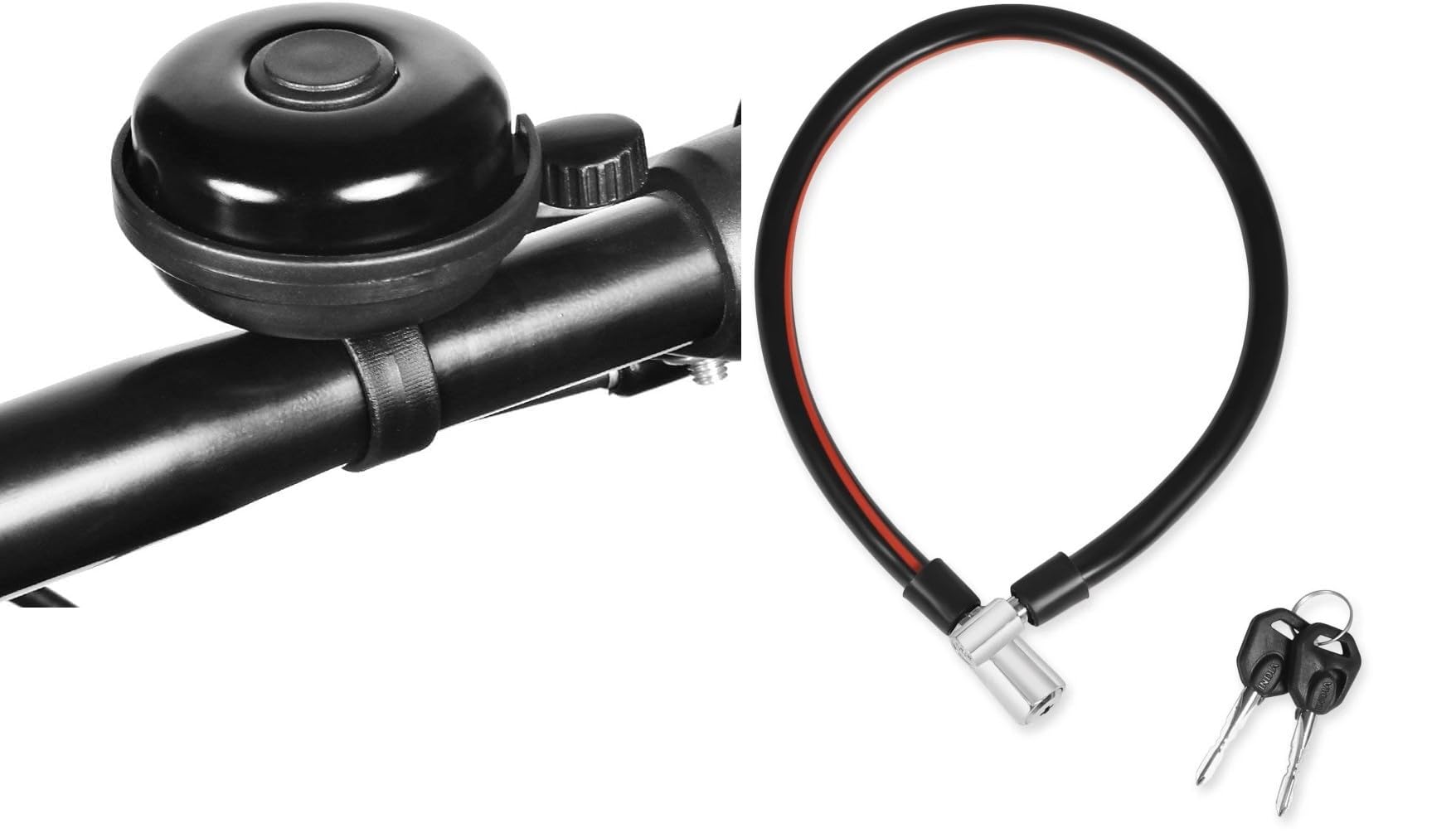 Gadget Deals Combo of Cross Key Cycle Lock (with 2 Keys) and Cycle Bell - Steel Wire- Cycle Lock for Bicycle | Cycle Bell for Bicycle (B0D4Z8985J) Amazon Price History, Amazon Price Tracker