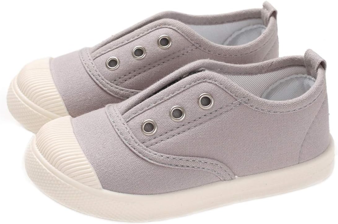 ENERCAKE Toddler Boys Girls Shoes Kids Canvas Sneakers Candy Color Slip-On Lightweight Tennis Shoes