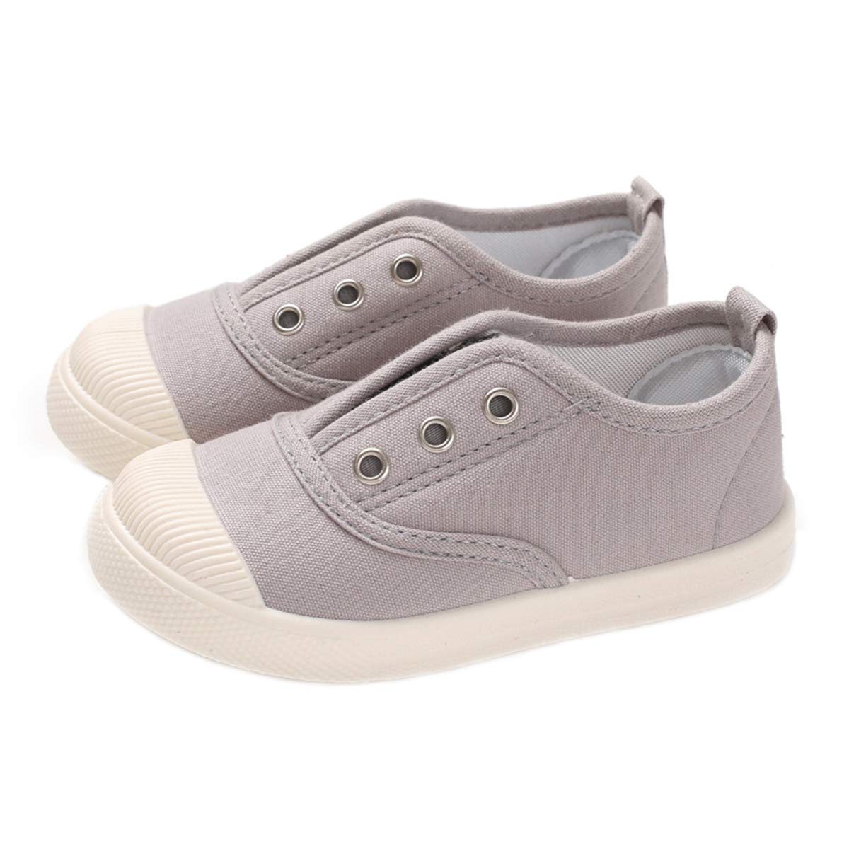 ENERCAKE Toddler Boys Girls Shoes Kids Canvas Sneakers Candy Color Slip-On Lightweight Tennis Shoes