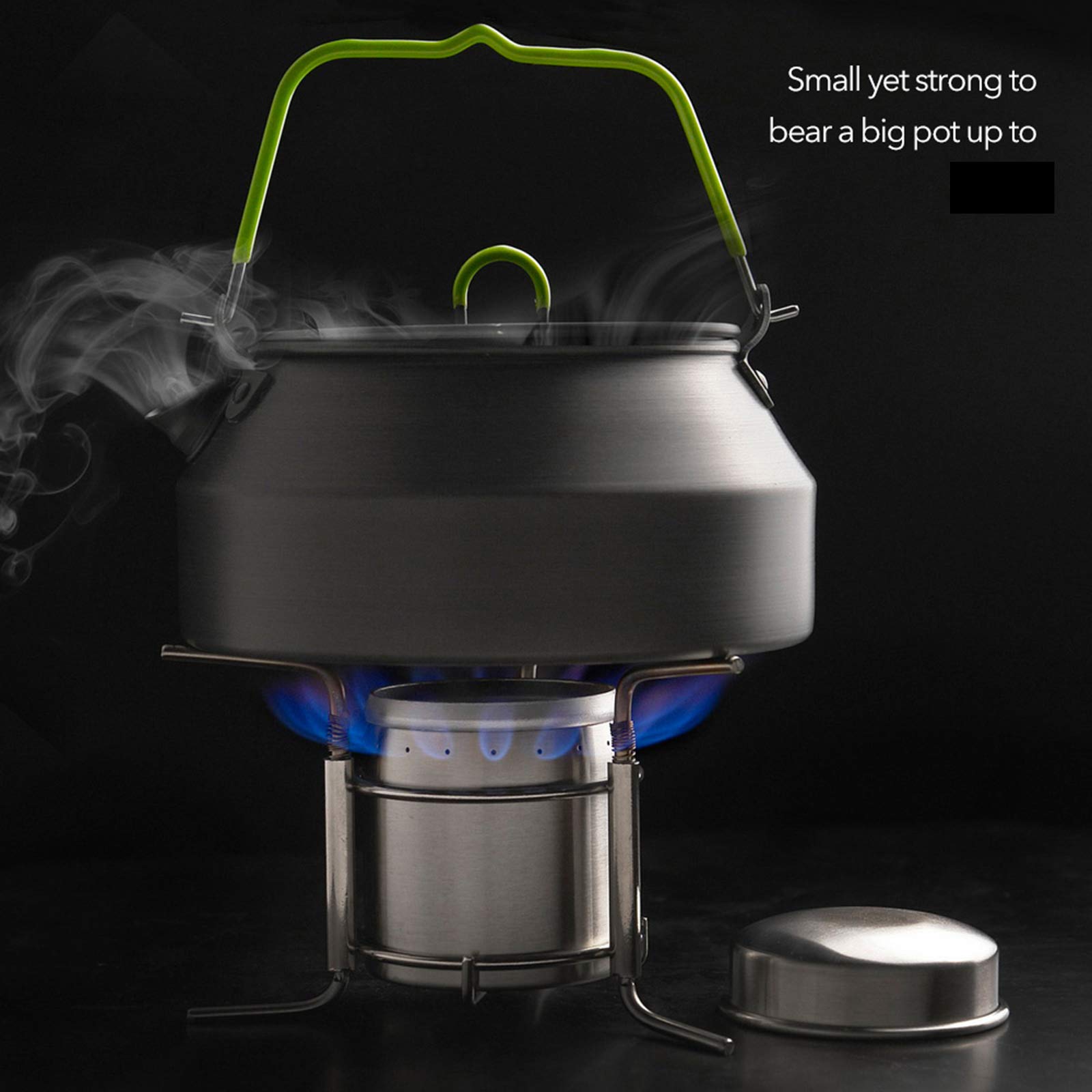 Réchaud de Camping à Alcool, réchaud Liquide Pliant ultraléger en Acier Inoxydable avec Support de Support pour Camping, Pique-Nique, Barbecue, Cuisson