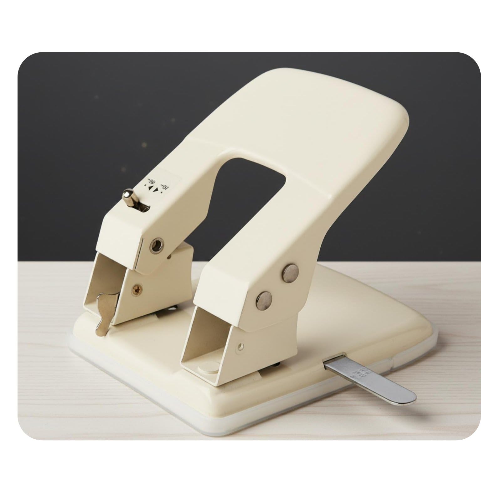 Perforatore di Carta per Ufficio Compatibile con Raccoglitori Perforatrice Bucherellatrice Strumento per Documenti Costruzione Robusta E Base Stabile, 4-Fori Regolabile