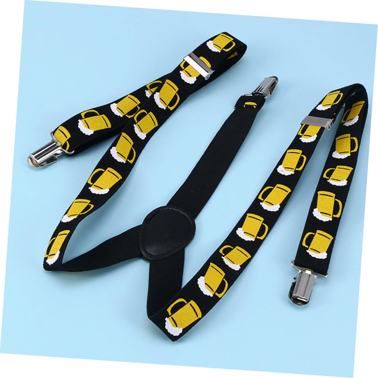 BESTYASH 2.5cm Wide Beer Print Suspenders Overalls Strap Shoulder Girdle for Birthday Parties