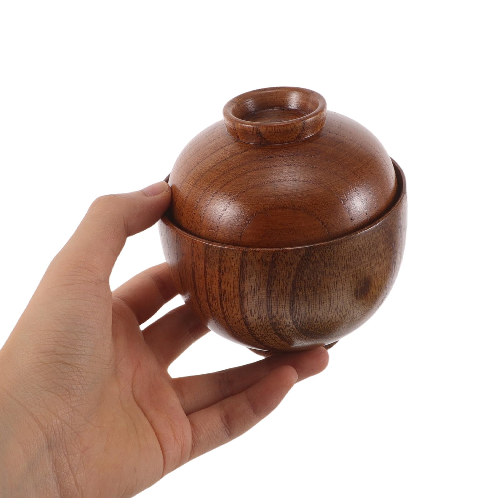 Tazón de sopa japonesa con tapa tazón de sopa de miso para ramen sushi y arroz cuenco multiusos para cocina asiática restaurante y hogar 9.50 x 9.50 x 9.50 cm