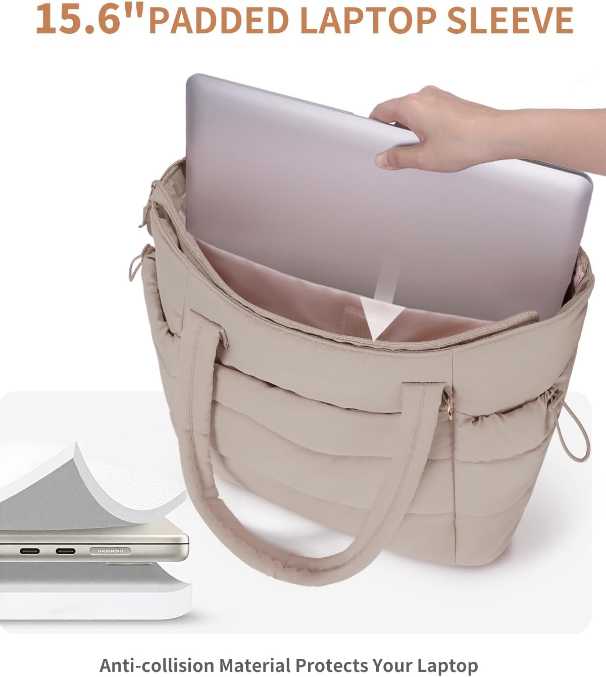 Wandering Nature Work Tote Bag with Cup Holder, Nurse Bag 2 Set, 15.6" Laptop Compartment & Trolley Sleeve for Women, Travel - Image 7