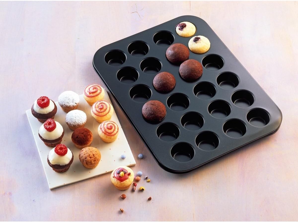 Kaiser Mini-Muffin Mould 14.96X10.63In For 24 Pcs, Black