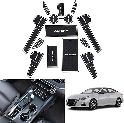 Miniatura 8 de Kakash Accesorios interiores personalizados para Nissan Altima 2019 2020 2021 2022 2023 Tapete de almacenamiento para puerta, tapete de ranura para