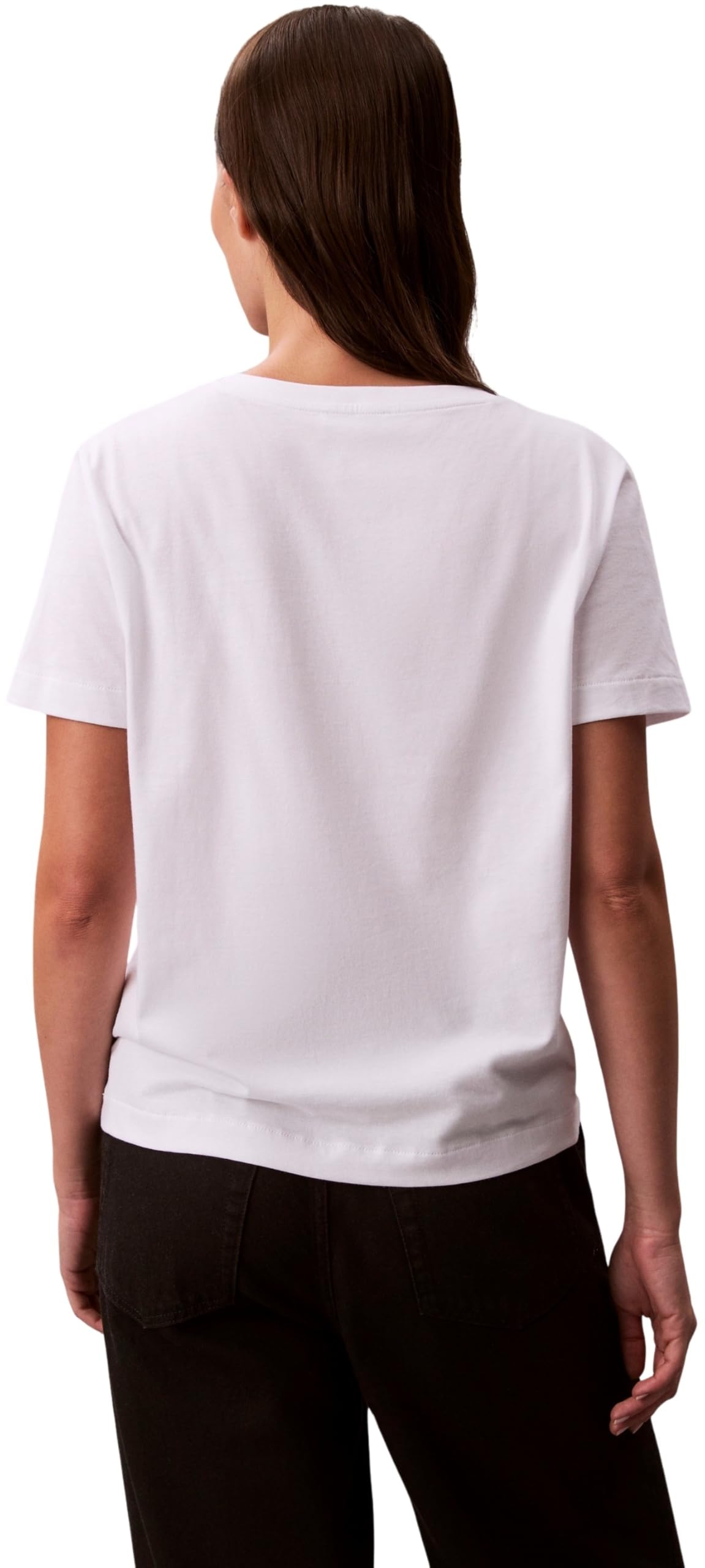 Calvin Klein T-Shirts Manches Courtes Lot de 2 Femme Logo Tee Col en V