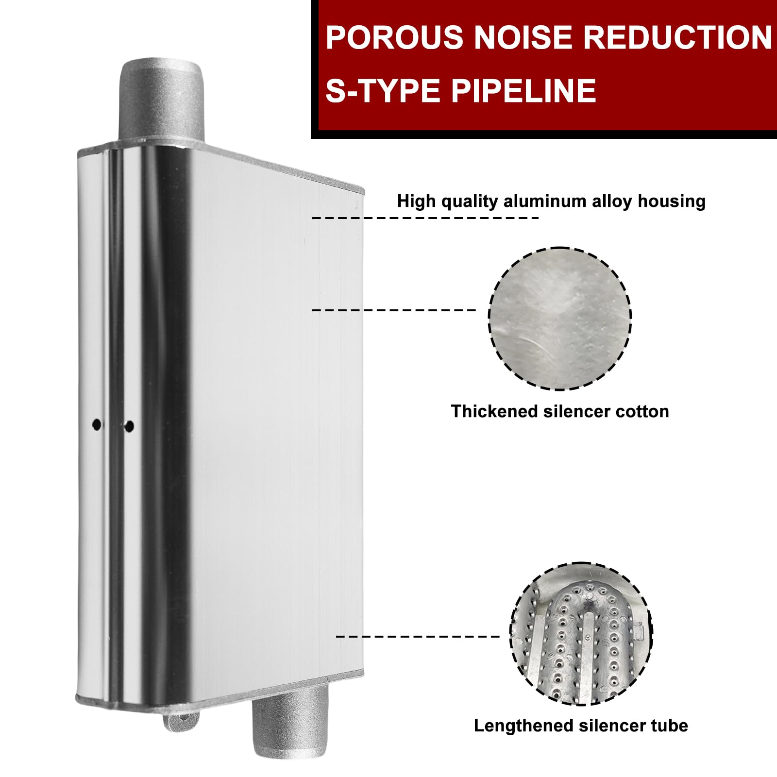 Tłumik, ogrzewanie postojowe ze stopu aluminium, rura wydechowa na olej napędowy, 24 mm, tłumik do awaryjnego agregatu prądu, tłumik do ogrzewania parkingowego, zestaw tłumików