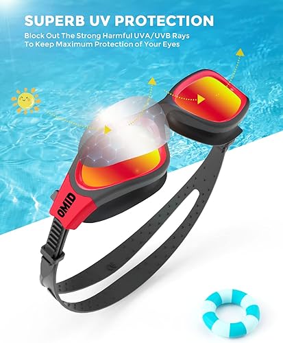 Miniatura 6 de OMID Kids Swim Goggles, P2mini Polarized Swimming Goggles Comfortable for Age 6-14