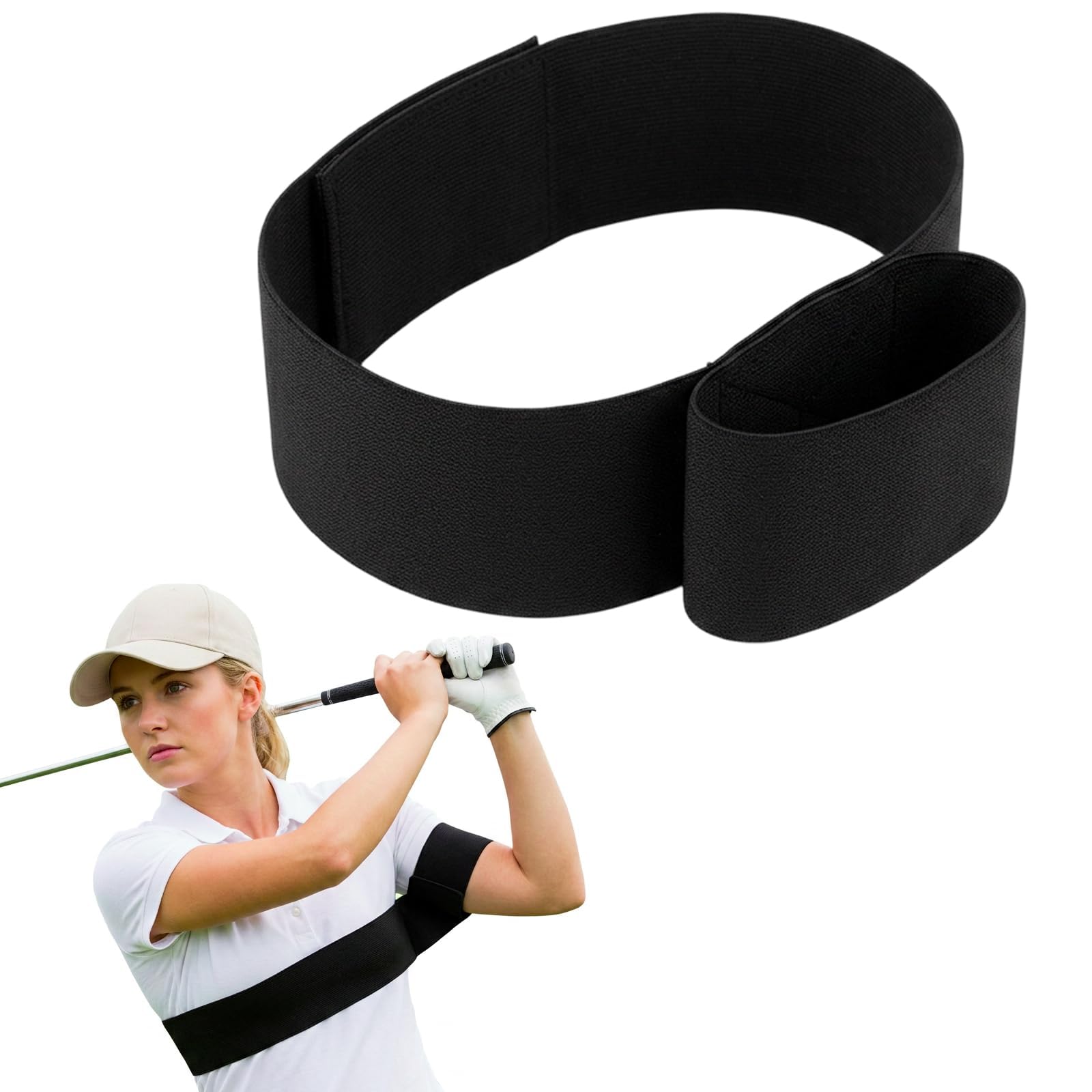 WORUIB Golf Swing Trainer, Golf Training Aids and Golf Accessories for Swing Improvement, Indoor and Outdoor Practice with Strain Reduction, Adjustable Arm Band for Golf Enthusiasts and Beginners