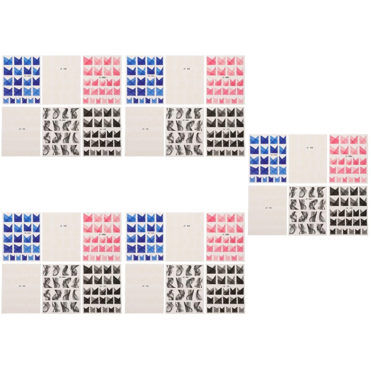 CALLARON 5 Set Stickers Per Unghie Francesi Semitrasparenti Adesivi Per Decorazione Unghie Impermeabili E Resistenti Facili Applicare Per Design Minuti 6 Fogli*5