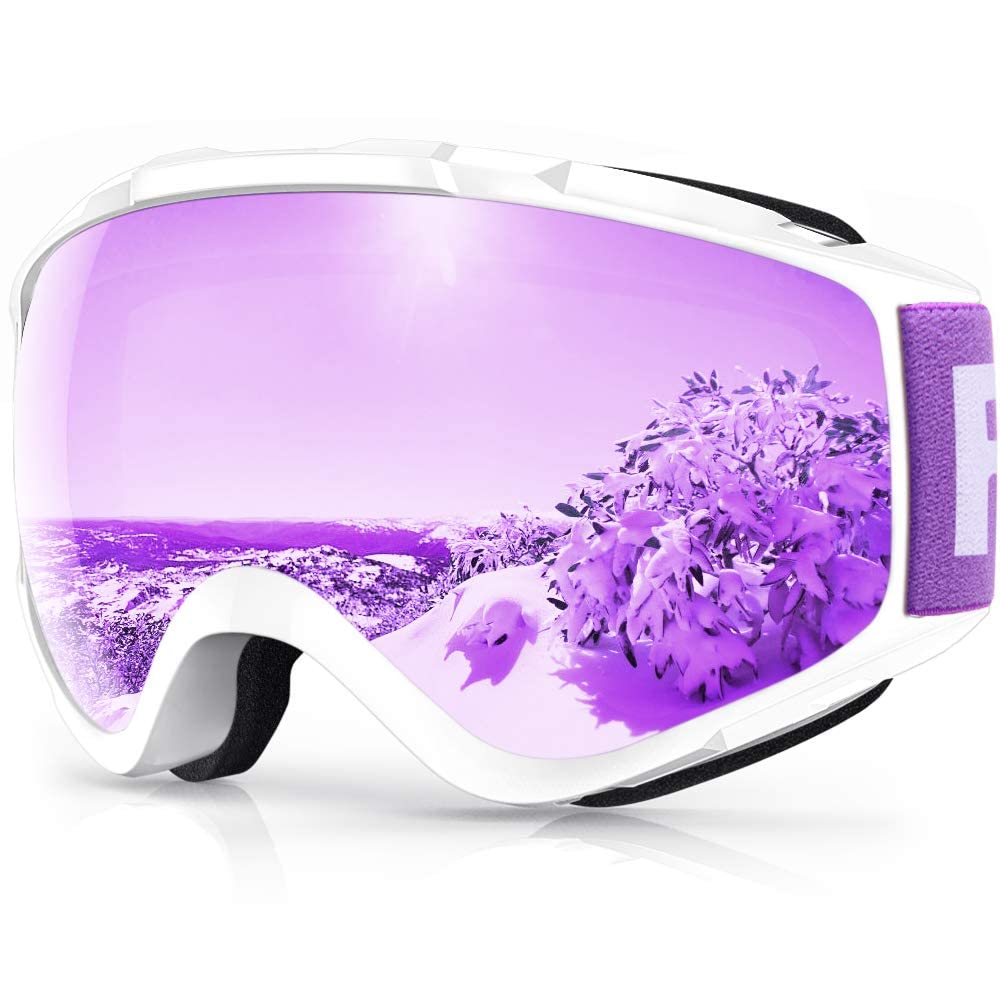 findway Ski Goggles OTG - Over Glasses Snow/Snowboard Goggles for Men, Women & Youth - 100% UV Protection