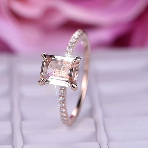 Miniatura 7 de Delicados anillos apilables para mujer, anillo cuadrado de diamantes, elegante anillo de diamantes de imitación geométricos, anillos de diamantes