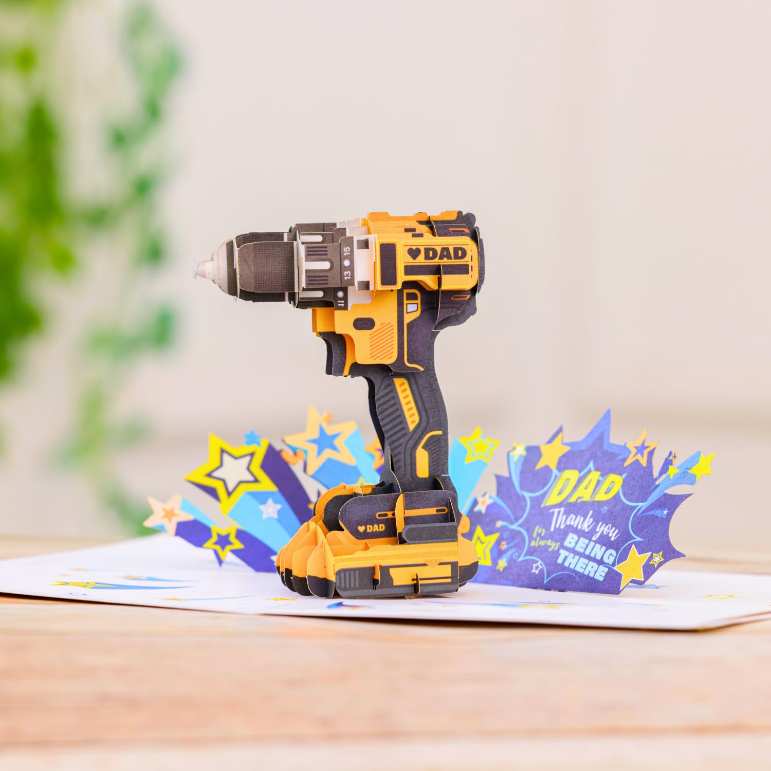 UNIPOP Cordless Drill Pop Up Card, Father’s Day Card, Dad Thank You Card, Funny Father’s Day Card from Son, Daughter, Father’s Day Gift - Image 3