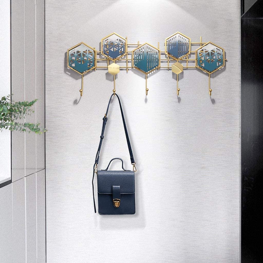 Perchero De Puerta Para Ropa Gancho Creativo Nórdico Para Monedero, Perchero De Pared De Hierro A La Moda, Colgador De Llaves, Decoración Colgante De Pared Para El Hogar Coat Hooks Wall Mounted(Size:5