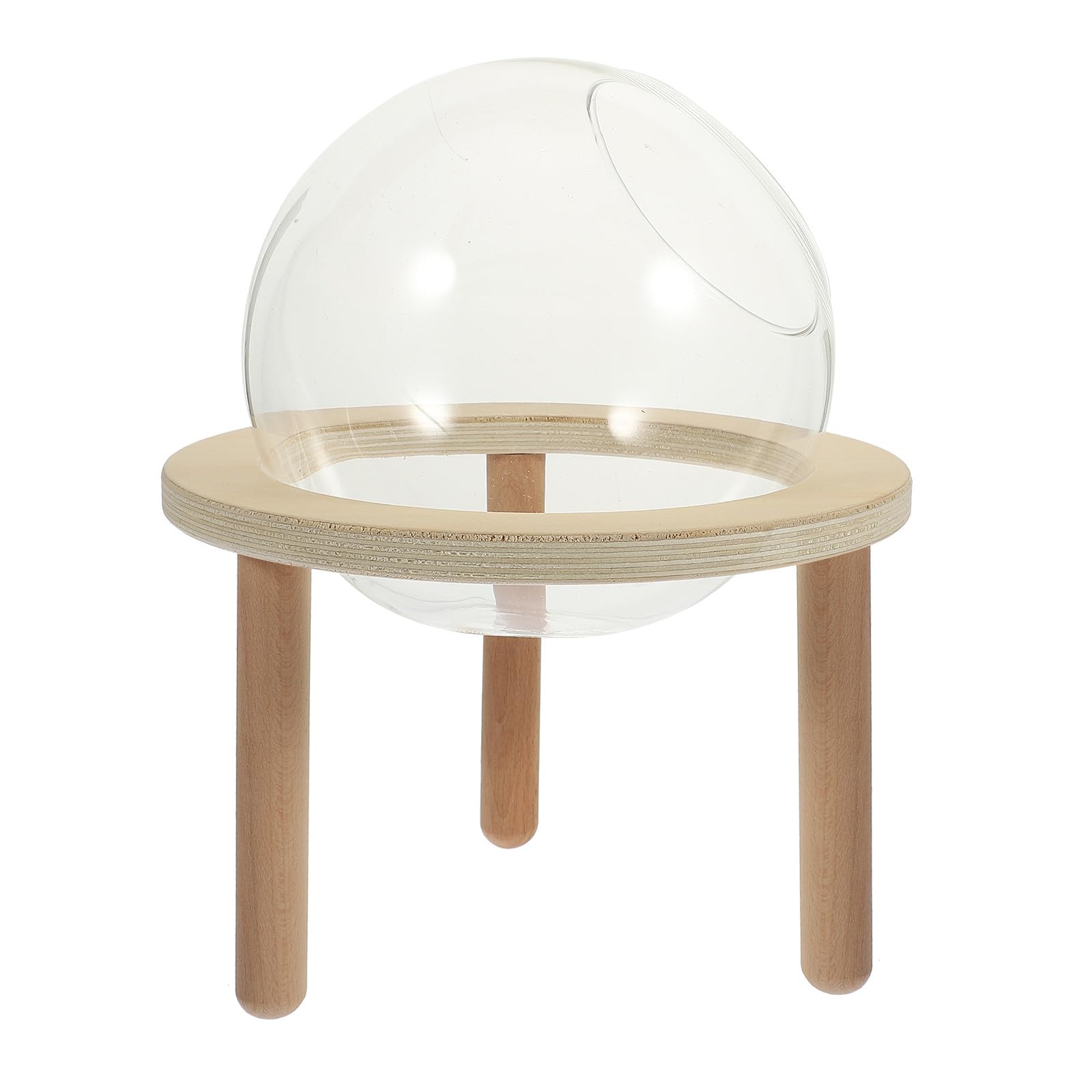 Artibetter Transparentes Stabiles und Praktisches Badezimmer Hamster aus Glas und Holz Badezimmerzubehör mit Kreativem Design für Kleine Haustiere im Haushalt
