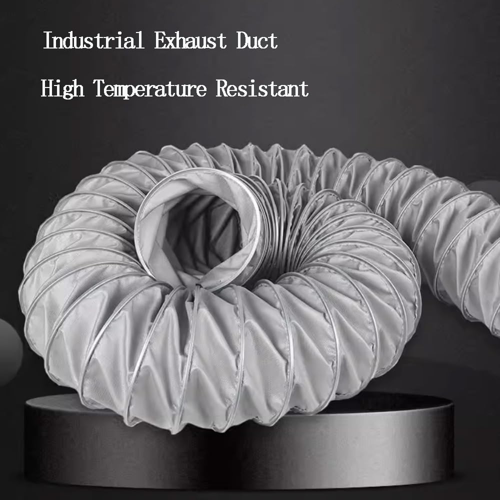 Manguera para conductos, Manguera Flexible de Alta Resistencia para ventilación - Conducto de Aire retráctil para Ventilador Extractor y Extractor de Humos, Resistente a Altas temperaturas,