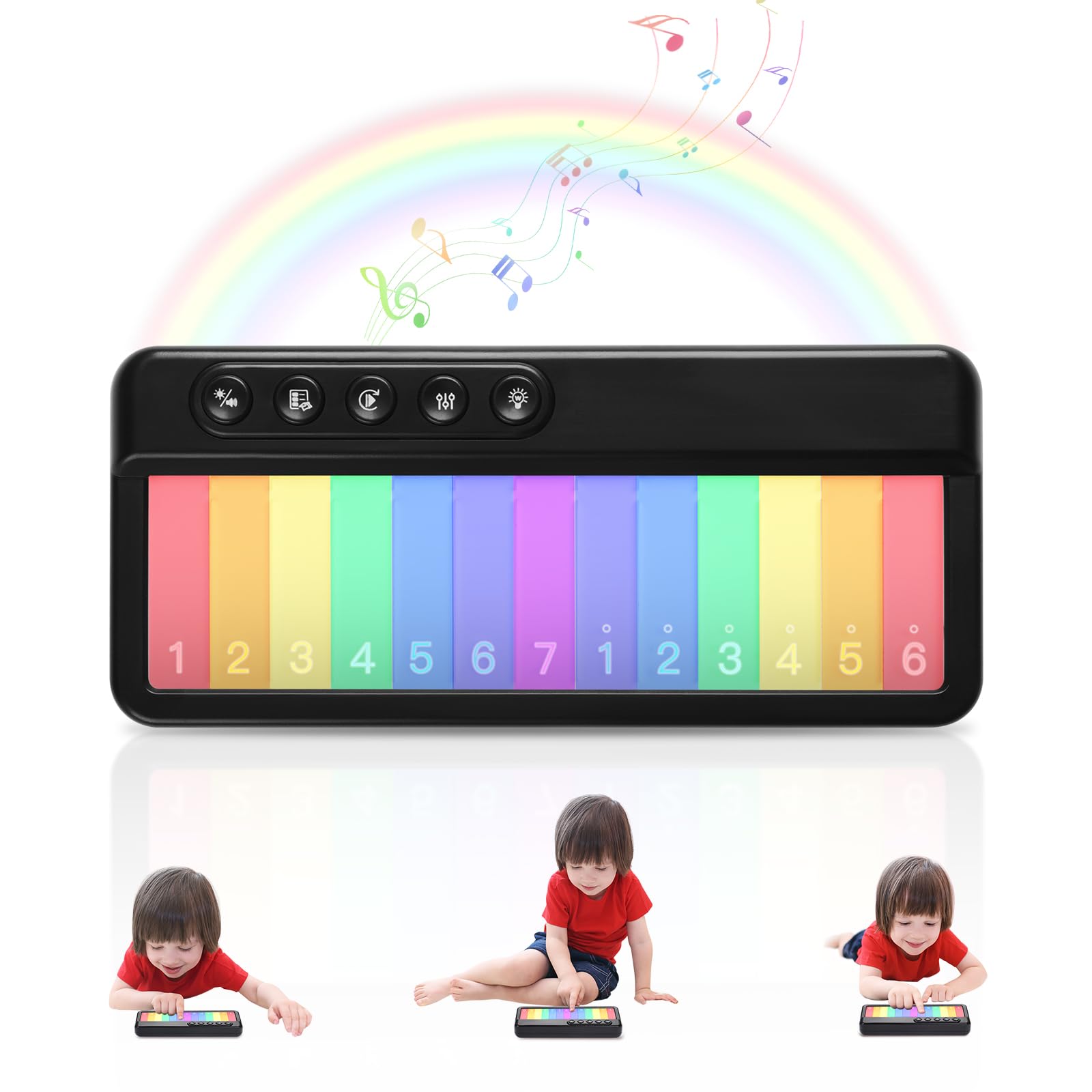 Amazon.com: FOKI Toddlers Travel Toys, Light up Mini Kids Keyboard