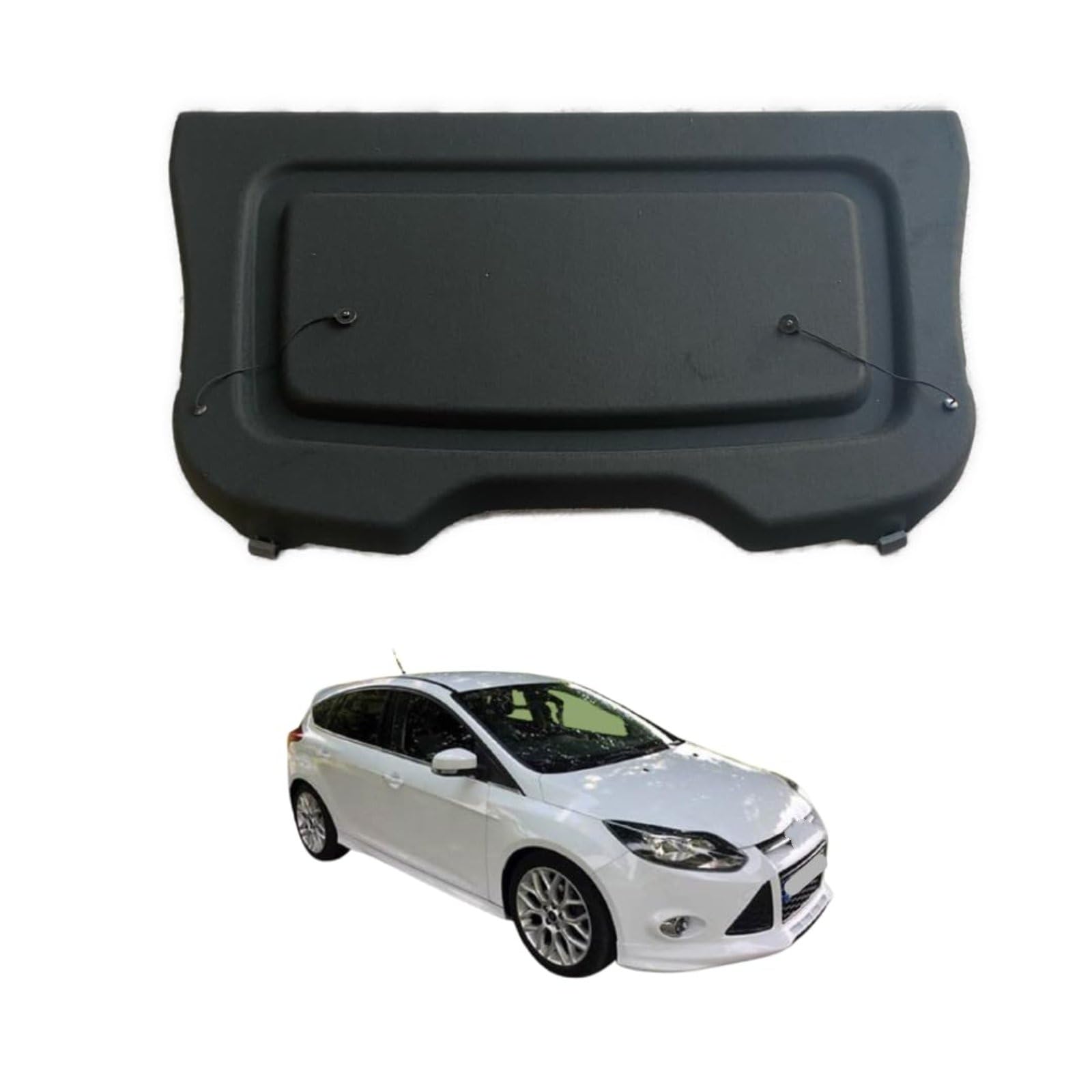 Pantalla Retráctil para Maletero para Ford para Focus MK3 2011-2018 Hatchback, Bandeja para Paquetes, Cubierta Carga, Cubierta Equipaje