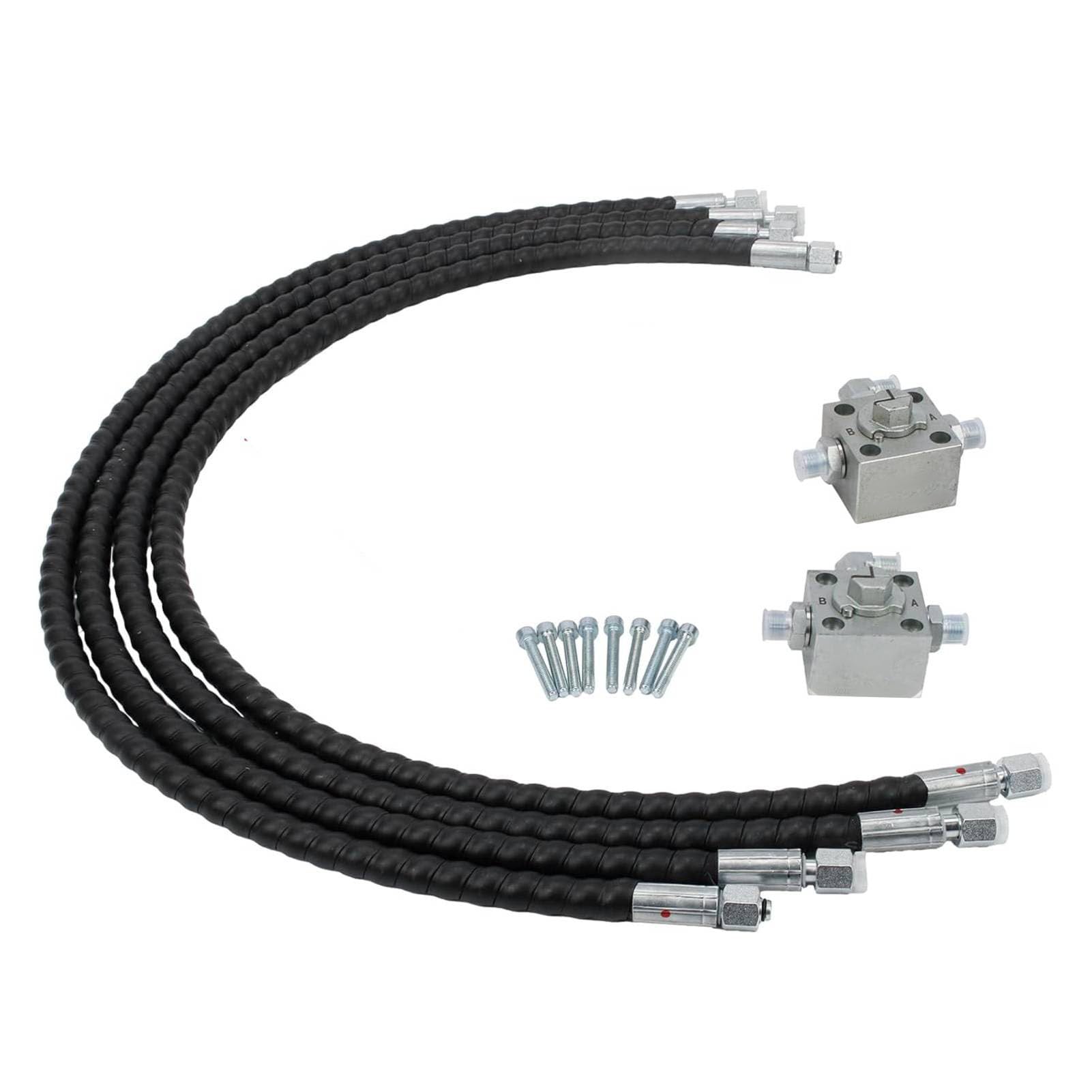 2pcs 3-Wege-Diverter-Ventil für 1-2 Tonnen Chinesische Bagger mit 31 Zoll Flexiblen Schläuchen