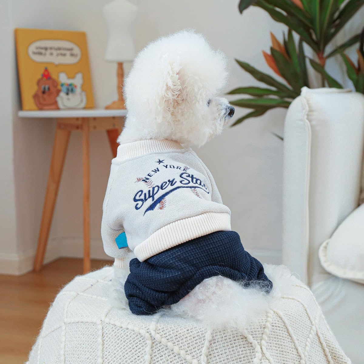 Dog Winter Clothes Pet Stylish Overalls for Small Medium Dogs Cute Puppy Jumpsuit Classic Small Dogs Boy Girl Clothes Comfortable Breathable Dog Bib Overalls Chihuahua Yorkies One Piece Outfits