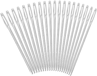 Agulhas de olho grande, 20pcs Agulha de bordado de costura Olho grande de prata para bordar para costura