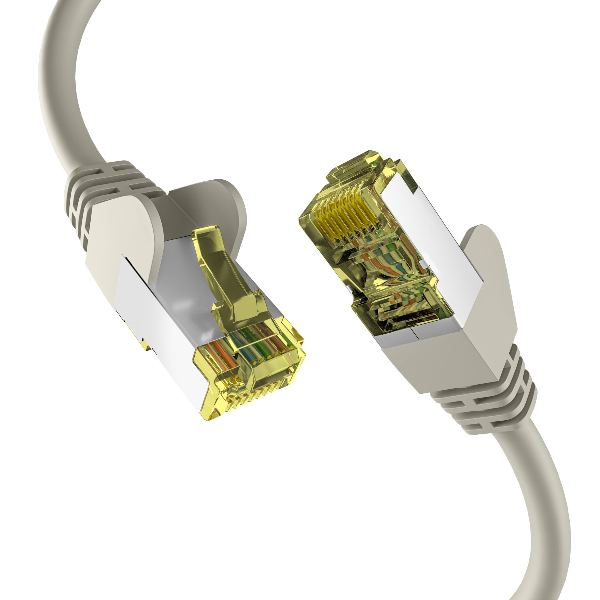 EFB-Elektronik - CAT. 6a network cable up to 10 Gbit - 2 m LAN cable Ethernet cable patch cable with jack/kink protection - RJ45 connection, S/FTP PIMF shielding - grey