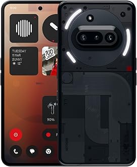 Phone (3a) 128 GB - mobile phone with 32 MP front camera, 30x ultra zoom, 50W fast charging and 6.77" FHD+ flexible AMOLED display - Black