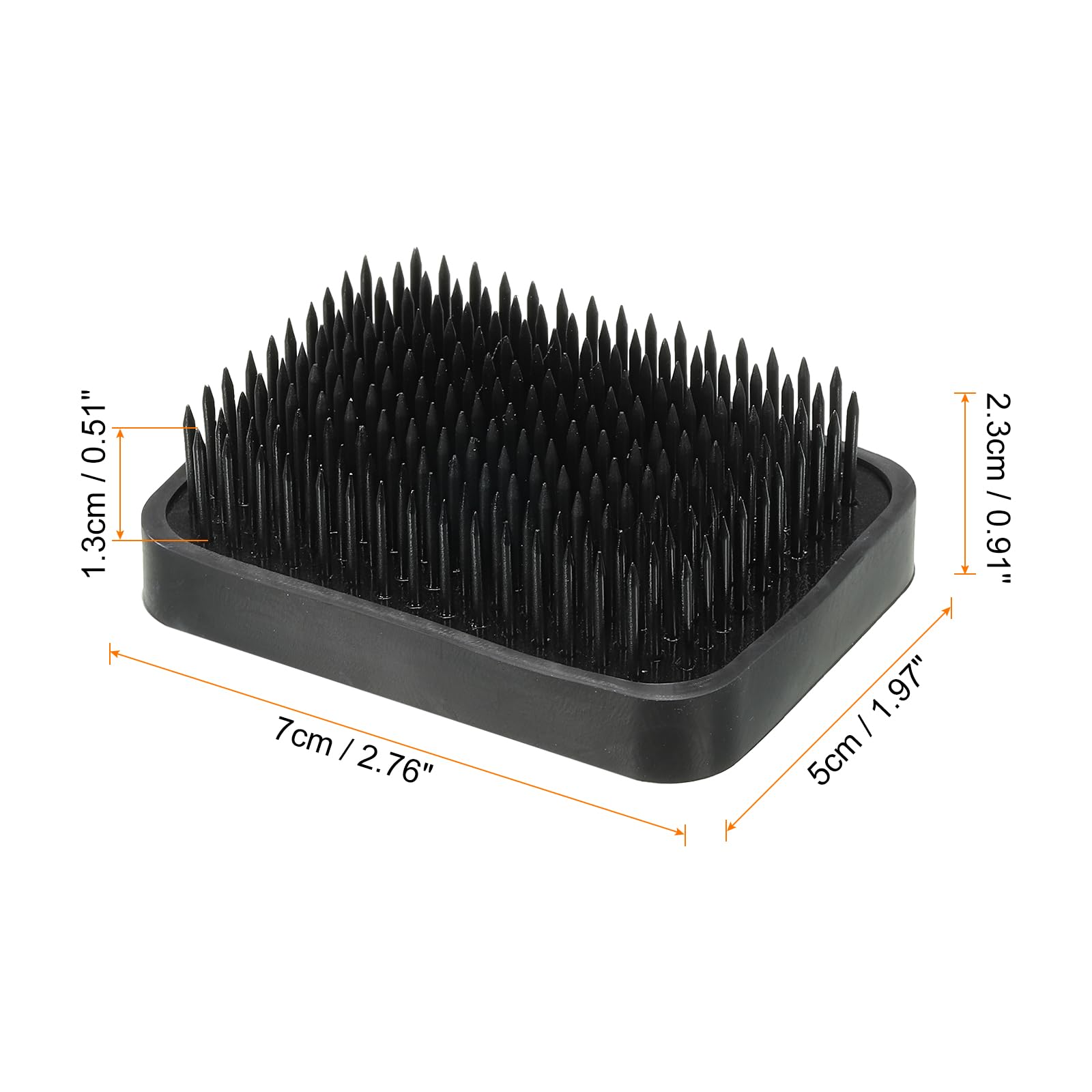 PATIKIL 2"x3" Flower Frogs Ikebana Kenzan, Flower Arranger Tool Stainless Floral Frog Pin Holder for Vase Flower Arrangement Black - Image 2