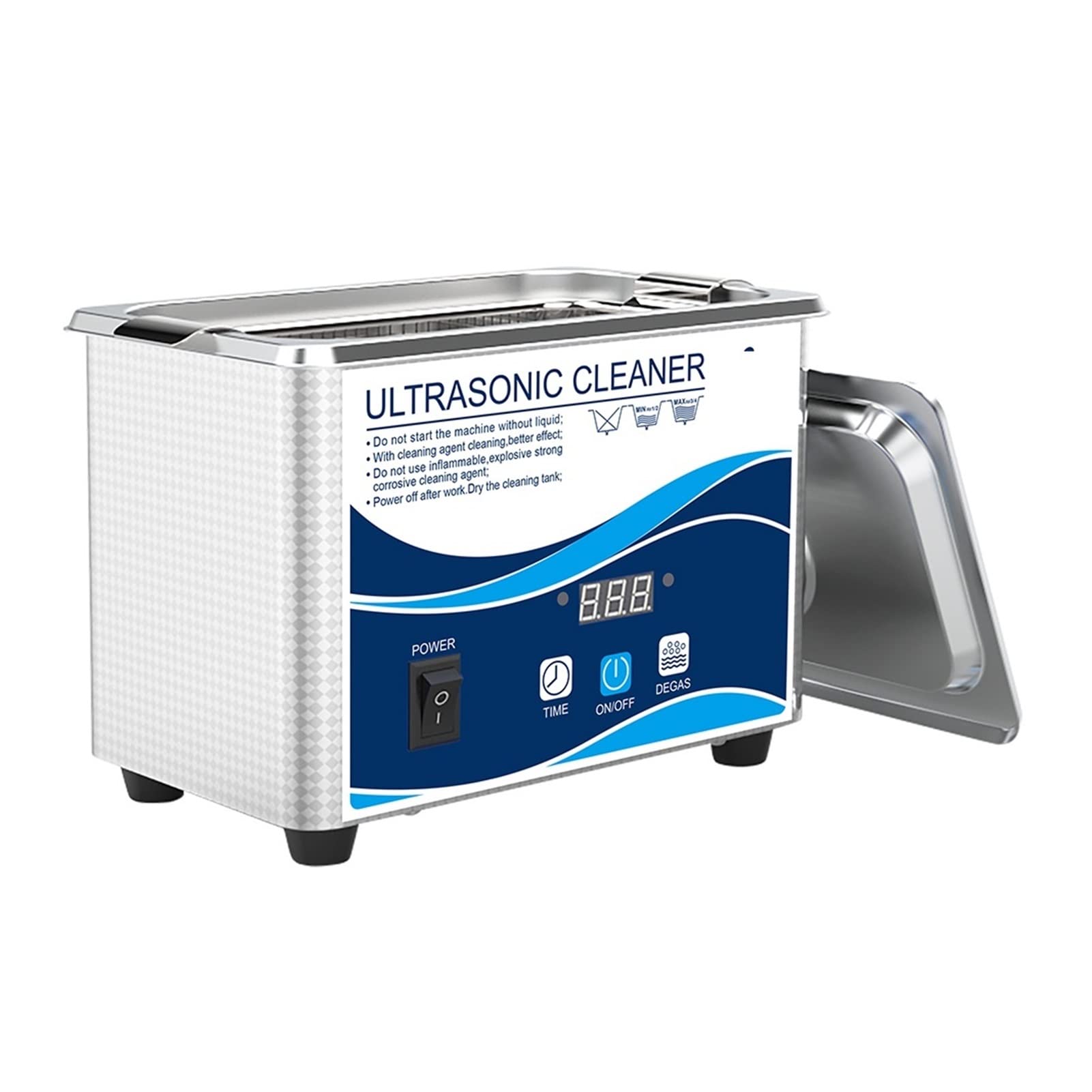 Urządzenie do czyszczenia ultradźwiękowego Przenośna 800 ml Ultrasonic Cleaner 60W 40 kHz Home Użycie szklanek biżuterii zegarki Łańcuchowe czyszczenie Monety Prote z protezy