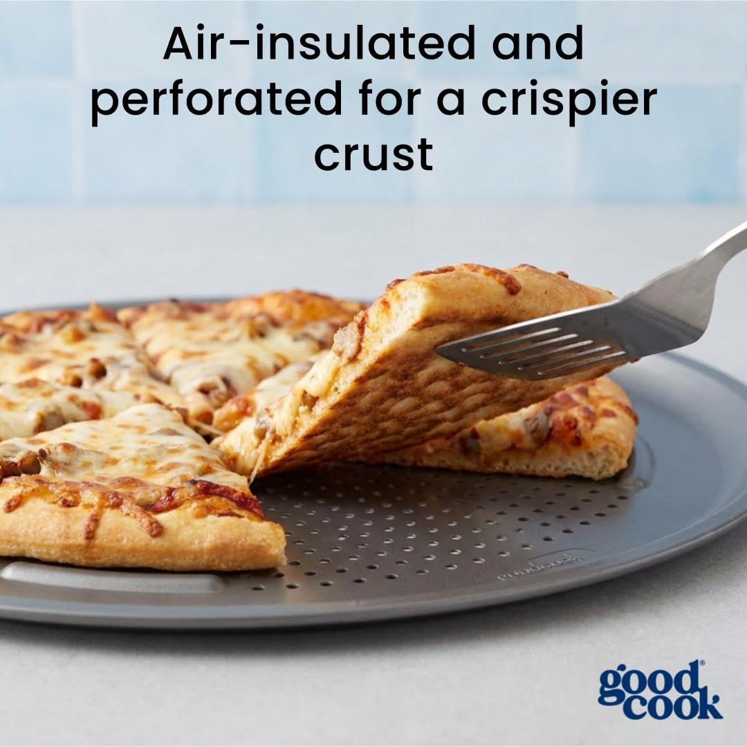 GoodCook AirPerfect Pizza Pan with Cutting Guides, 16-Inch, Gray — Amazon image 4