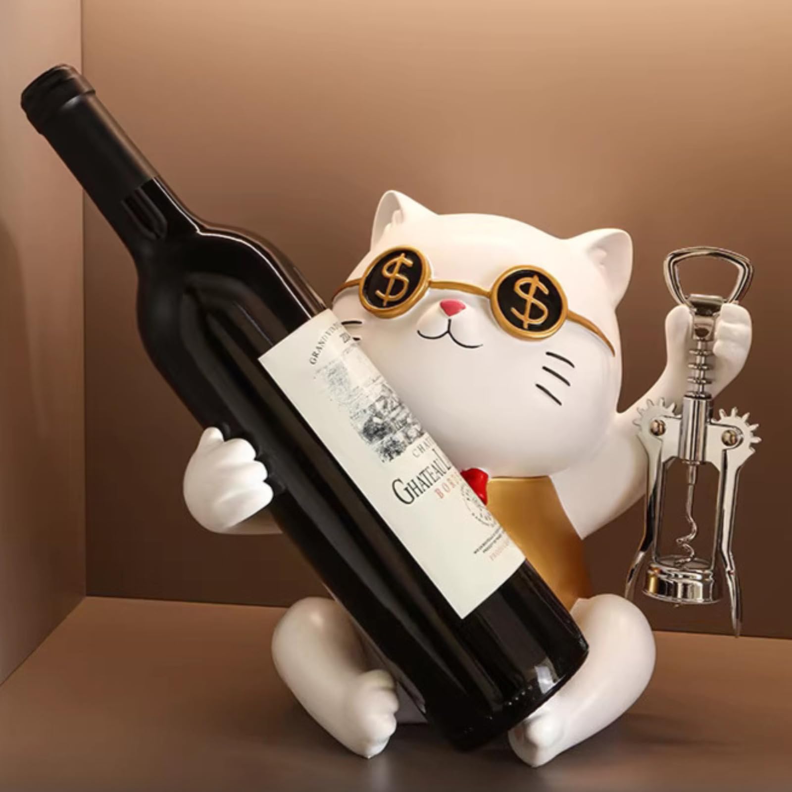 Casier à vin en résine blanche pour un salon élégant et créatif