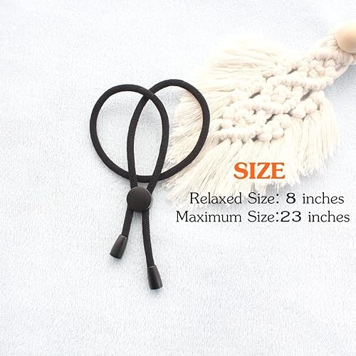 Miniatura 3 de AICILY 5 lazos para cola de caballo afro ajustables, banda larga para cabello grueso y natural rizado, moño largo acolchado para mujer, trenzas