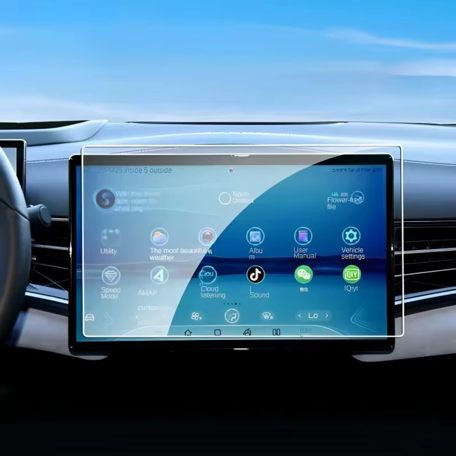 Kompatibel Mit BYD Für E7 2025, Auto-GPS-Displayschutz, Auto-Infotainment, GPS-Konsole, Navigation, HD, Transparent, Auto-Display-Schutz Schutzfolie für das GPS-Zentraldisplay(15.6 inch)