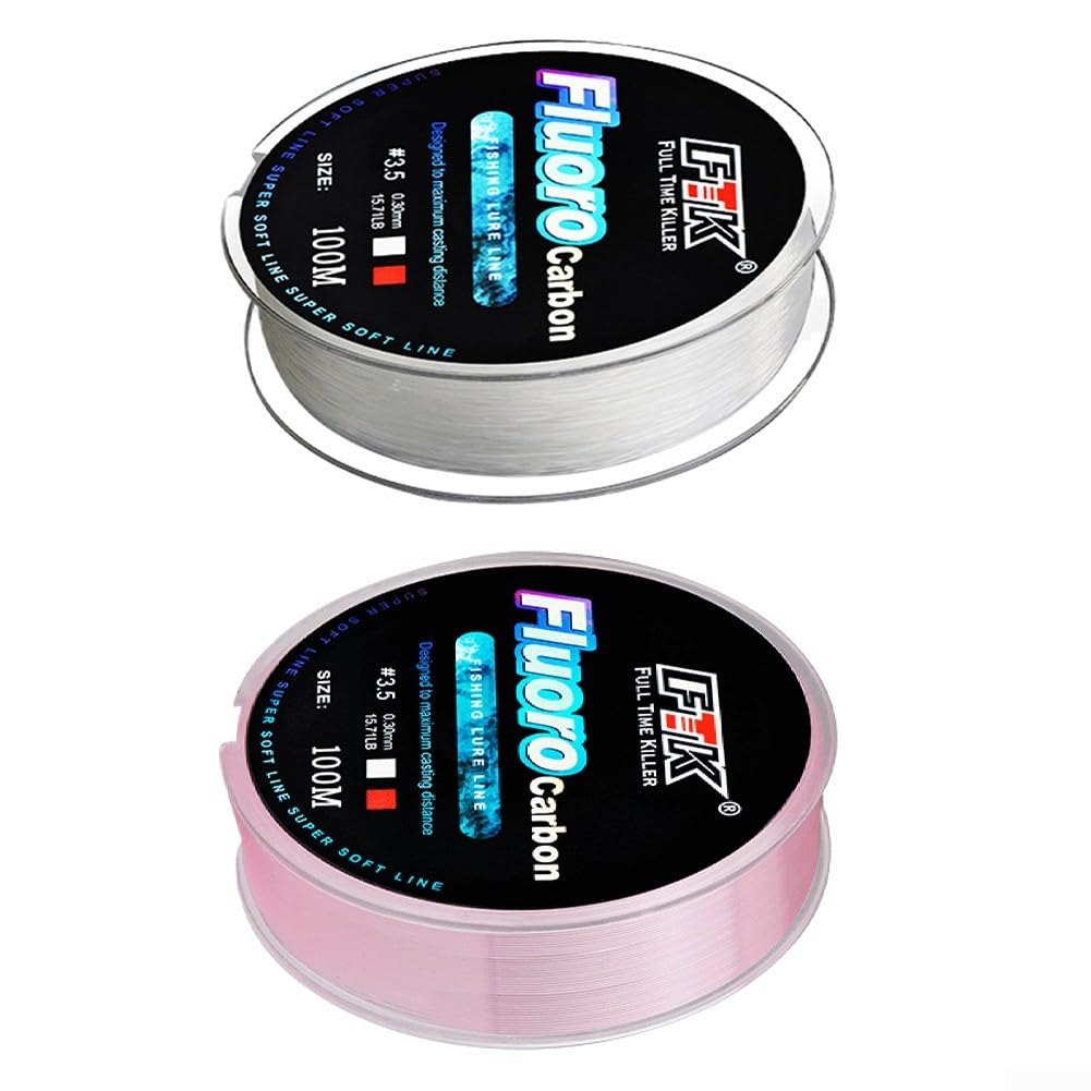 NexRen 100 Meter Fluorocarbon Fishing Line For Anglers Prioritizing Subsurface Transparency And Mechanical Consistency Over Time(3.0-0.28mm-14.85LB White)