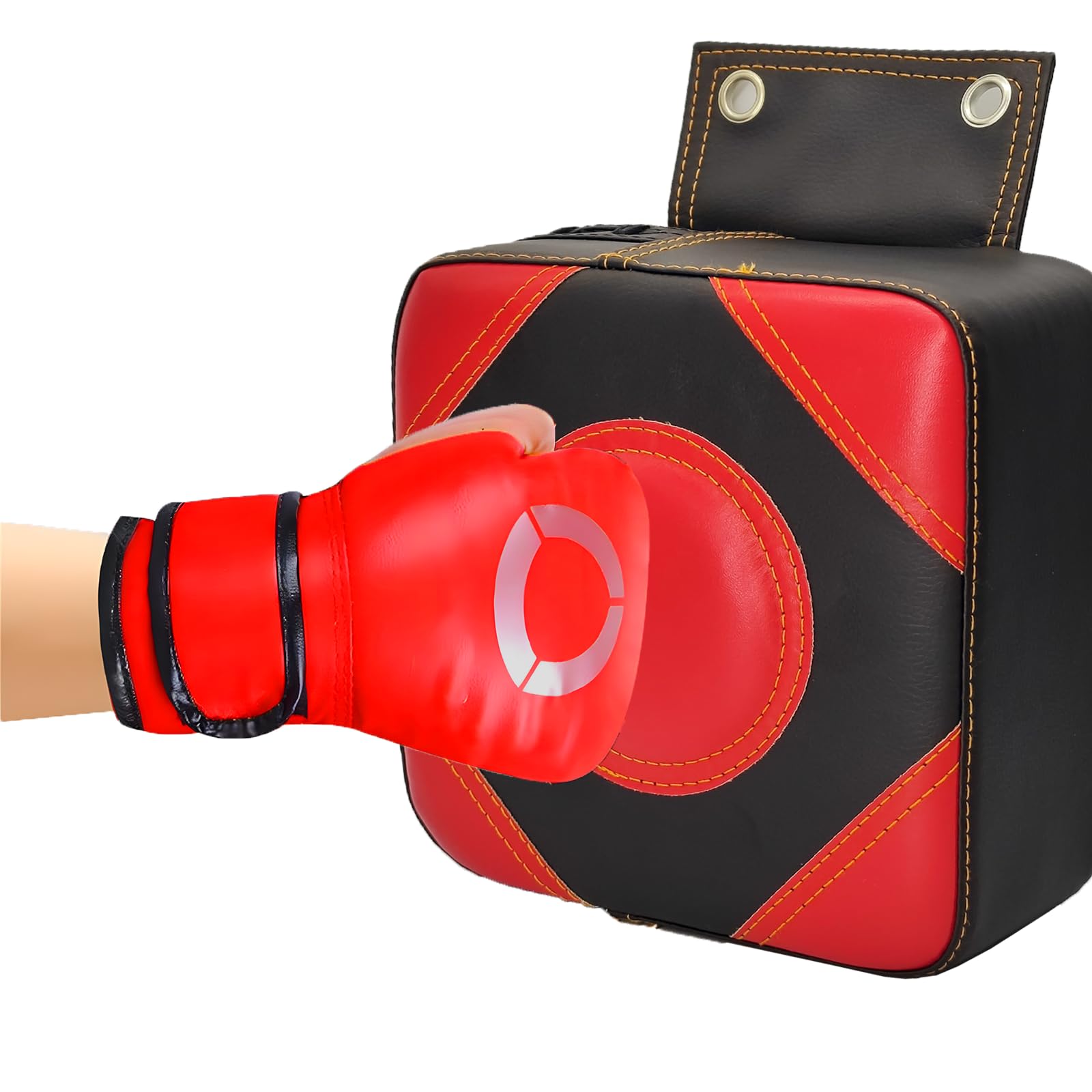 Almohadilla de Boxeo Portátil, Wall Target Punch Saco Boxeo Cuero PU, Esponja Elástica, Almohadilla de Objetivo de Enfoque, para Gimnasio, Entrenamiento de Boxeo, Hogar