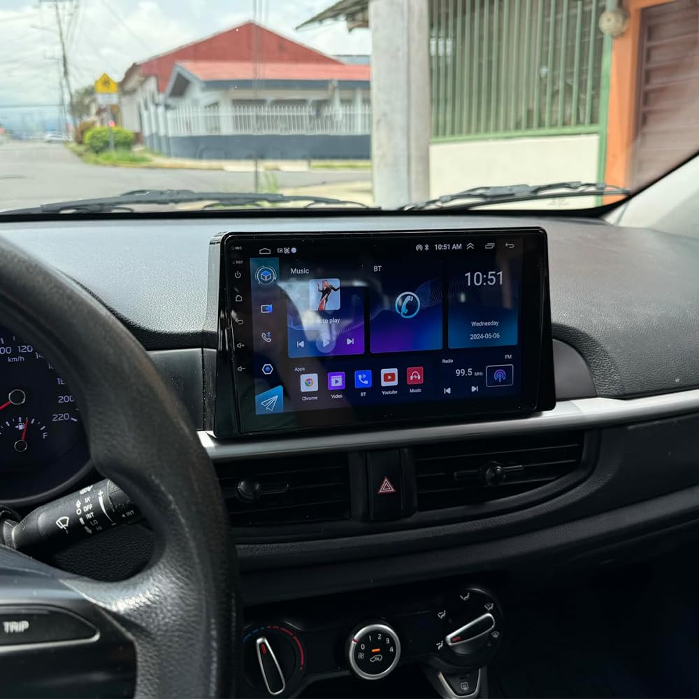 2+32G 9" Car Stereo for Kia Morning Picanto 2016-2019 2018 2017 w/WiFi GPS w/Carplay Android Auto Double Din Android 13.0 Touch Screen Car Radio Receiver Bluetooth Backup Camera